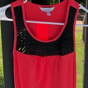 Women’s Orange/Red Tank Top Small